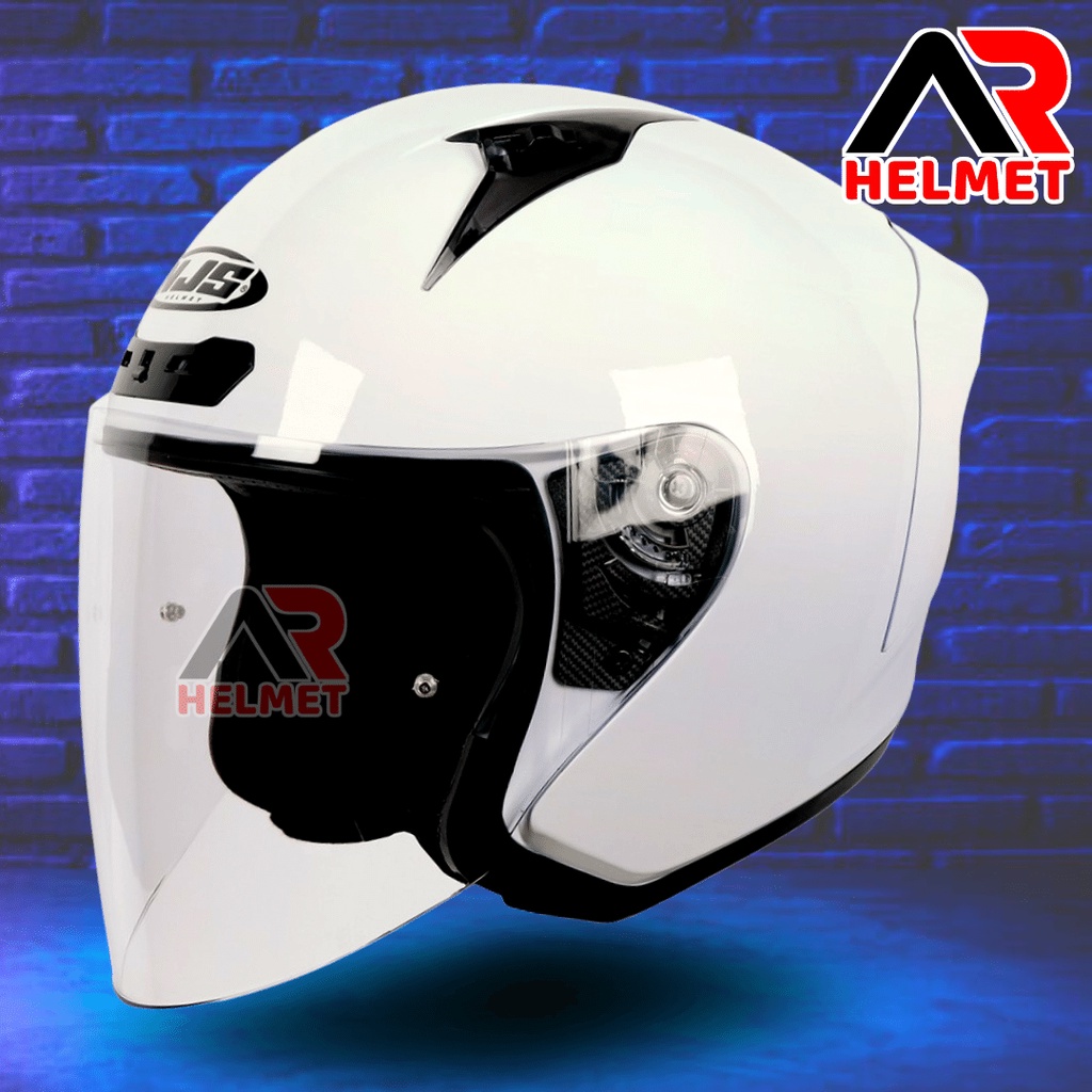 Jual HELM NJS KRONOZ HALF FACE S0LID SNI Shopee Indonesia