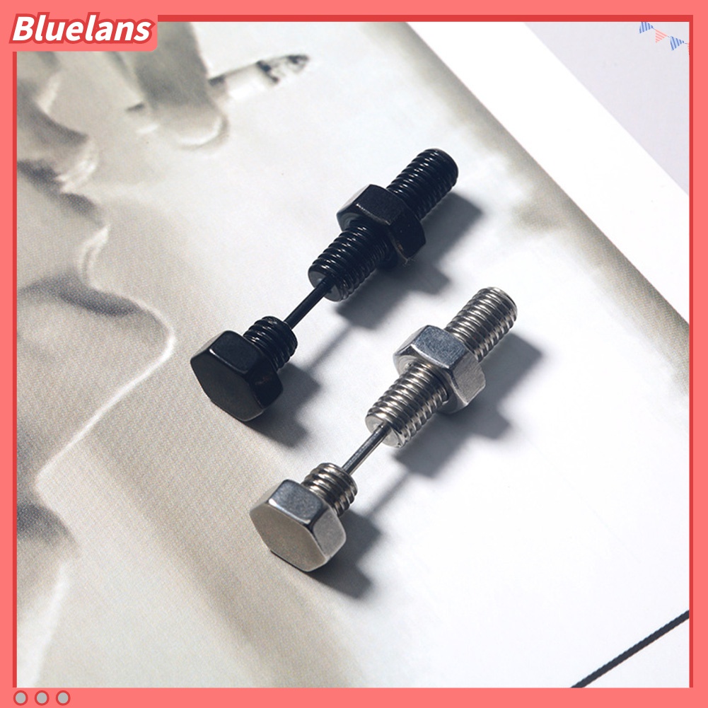 1 Pc Anting Stud Sekrup Bahan Stainless Steel Untuk Pria Dan Wanita