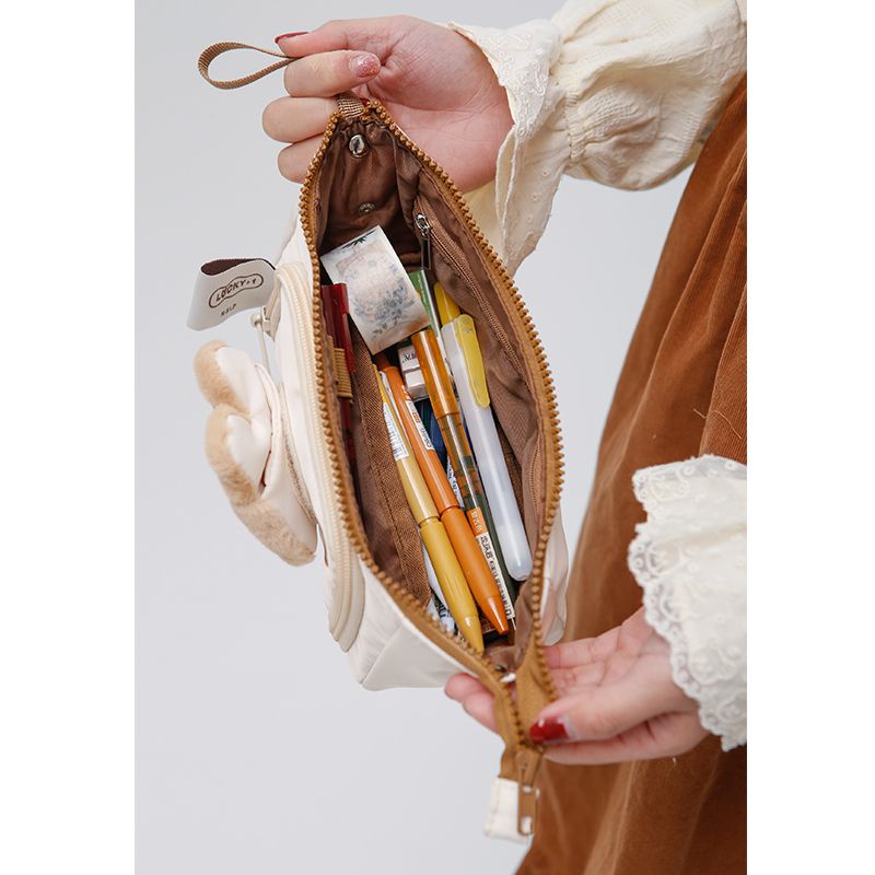 ♠Sera Sera Ruosu Produk Bagus 2022 Baru Kecil Lucu Kapasitas Besar Gadis Mahasiswa Tas Pensil Multi Fungsional Tas Penyimpanan Alat Tulis Populer