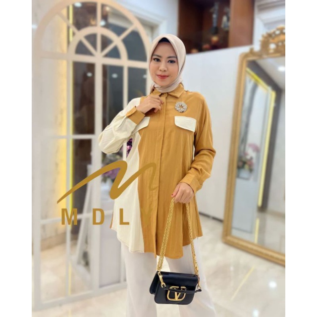 Kemeja Atasan Tunik Wanita Verona Shirt MDLY Ori Terbaru