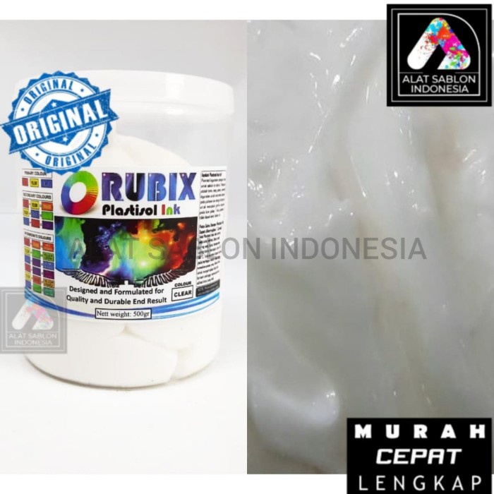 

Cuci Gudang Tinta Sablon Plastisol Rubix Clear Transparant 500Gr Limited