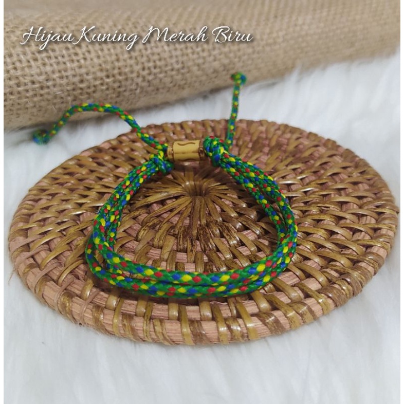 (isi 12) Gelang Tali Rangkap 3 Tali Prusik Tali Gunung Outdoor Untuk Pria &amp; Wanita