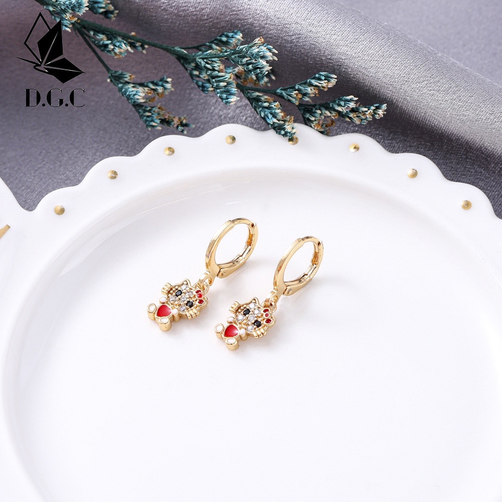 ♥️✅COD✨Anting Anak Titanium Anti Karat Bayi Emas Muda Hellokitty Anting Tusuk Aksesoris Perempuan Murah D150