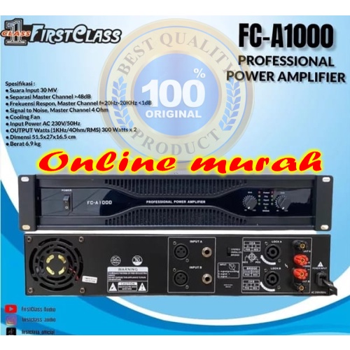 power amplifier firstclass fc a1000 / fca 1000 / fca1000 original