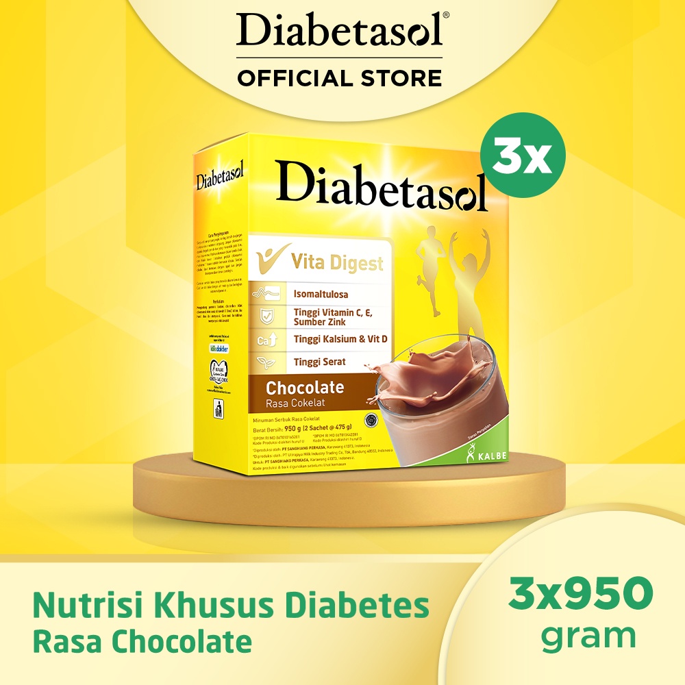 Promo Harga Diabetasol Special Nutrition for Diabetic Chocolate 1000 gr - Shopee