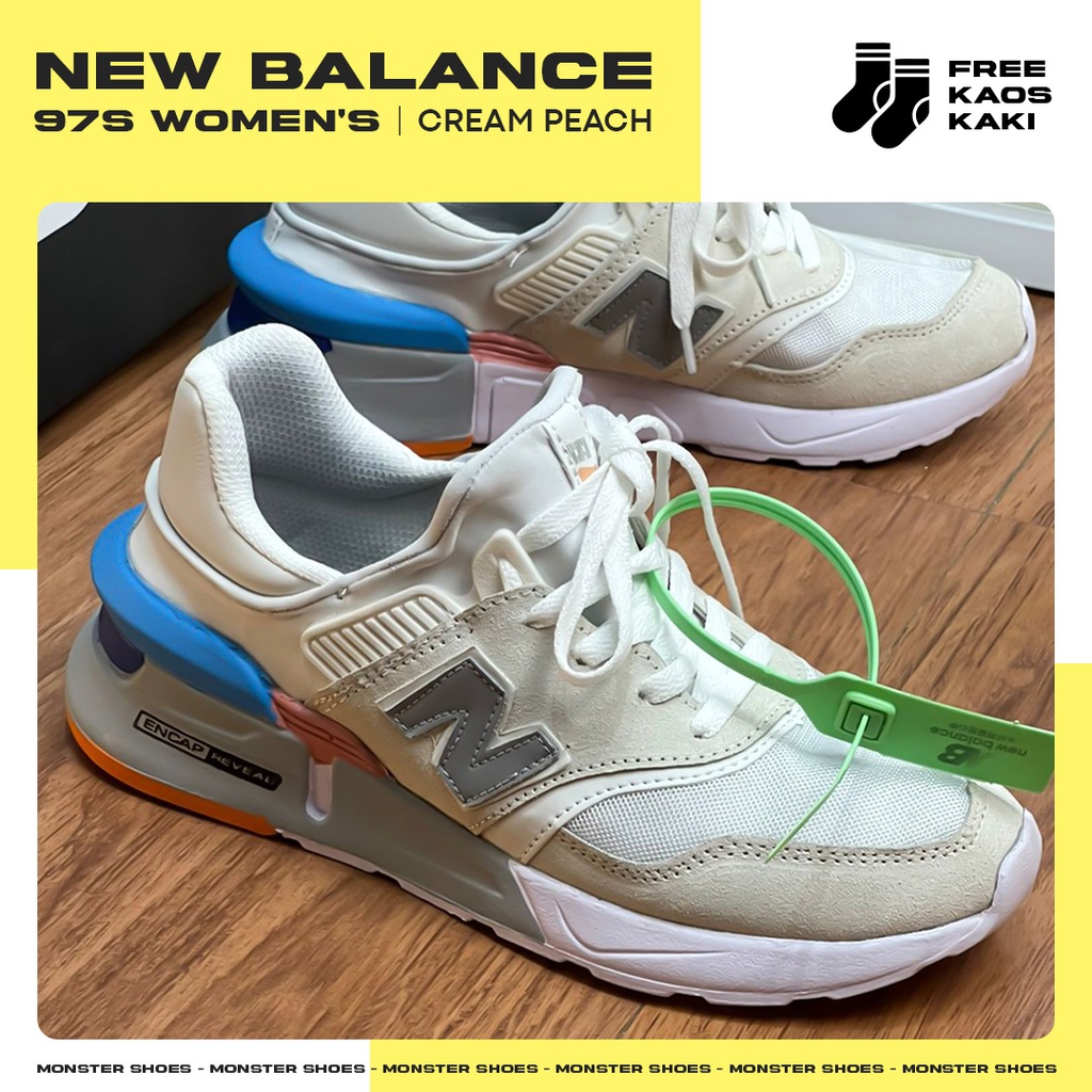 Sepatu Sneakers Kulit Suede  997s Wanita Import