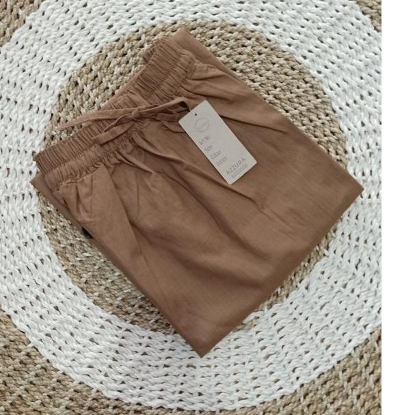 Langsung Atc COD ROK A-LINE PANJANG KATUN MOTIF POLOS