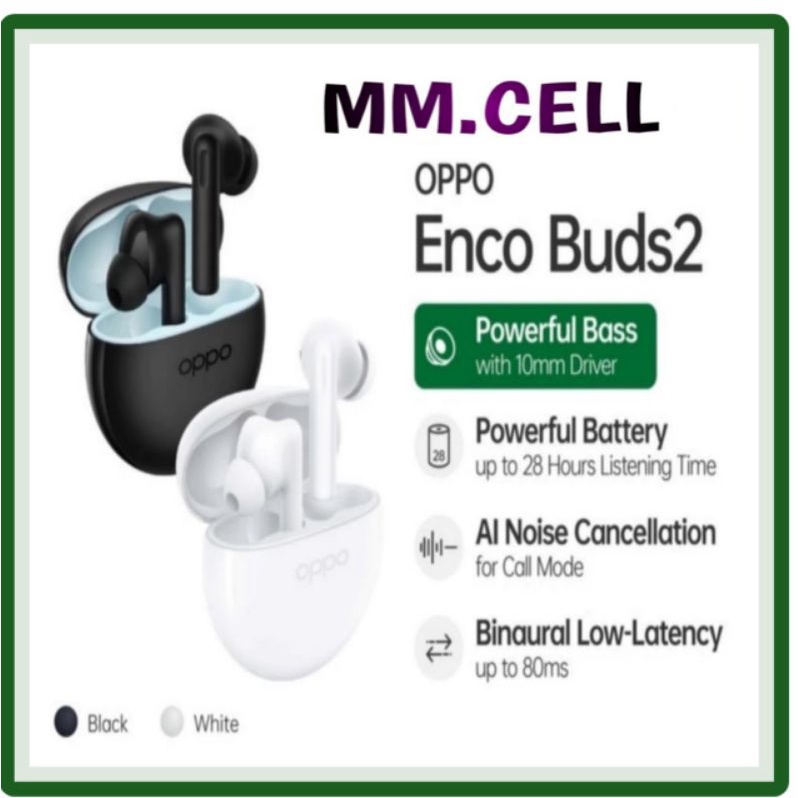 Oppo Enco Buds2 | QCY T13 | Enco buds 2 Garansi Resmi OPPO