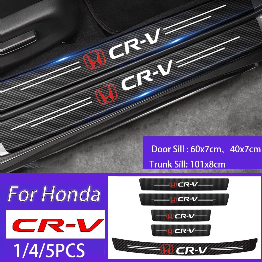 Mobil Door Sill Side Anti Gores Pelindung Sticker Ambang Serat Karbon Stiker Kulit Untuk Honda CRV CR-V G3 G4 G4.5 G5 G5.5 2022 Mugen Typre R S Aksesoris