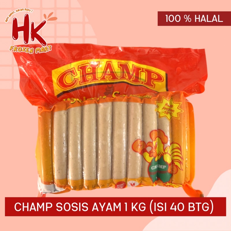 

Champ Sosis Ayam 1kg isi 40 btg (mini bakar sapi belfoods) HK FROZEN MART