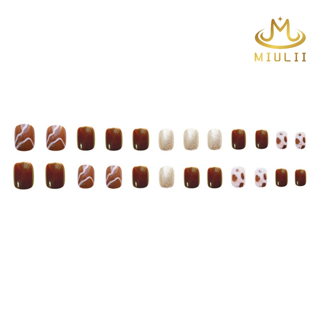 MIULII / KUKU PALSU   A0632  / 24PCS / 3D / NAIL ART / PREMIUM / CUTE / FREE LEM JELLY / KUTEK