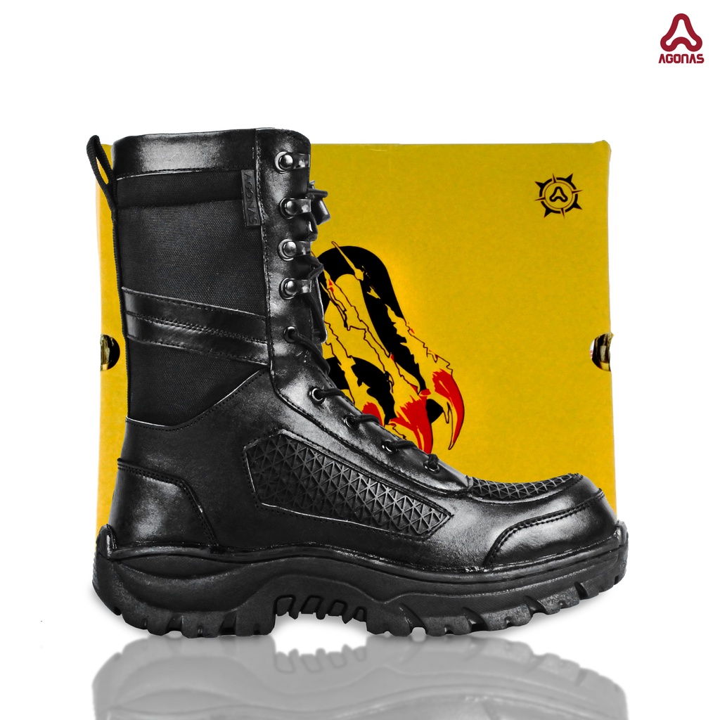 Agonas Sepatu PDL Boa M2 Kulit Sapi Asli + Box