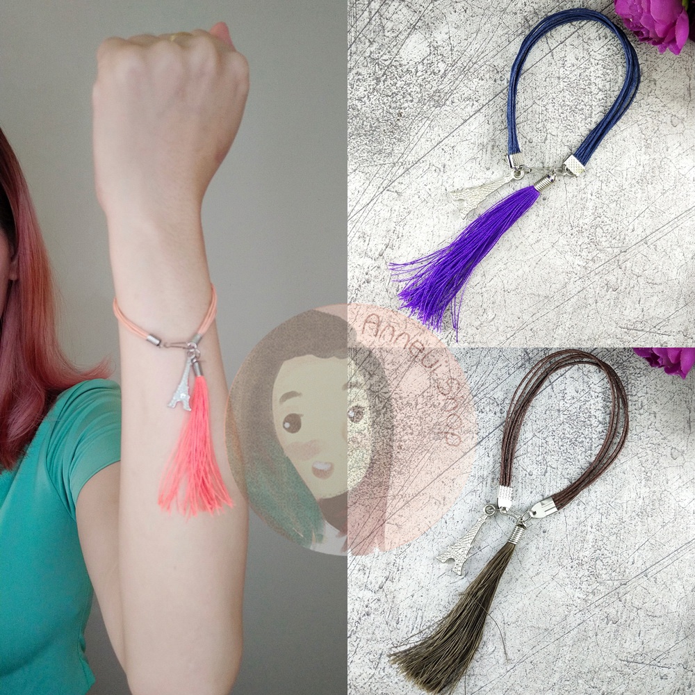 [COD] GG0306 - Gelang Tali Korea Kpop Pria Wanita Warna Warni Bracelet Pelangi Wana Pastel