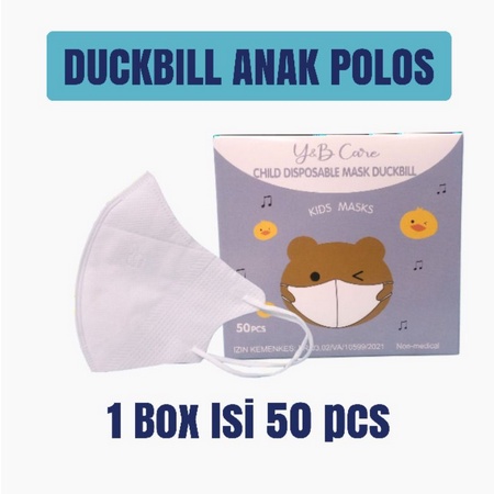 MASKER DUCKBILL ANAK MOTIF LUCU ISI 50PCS