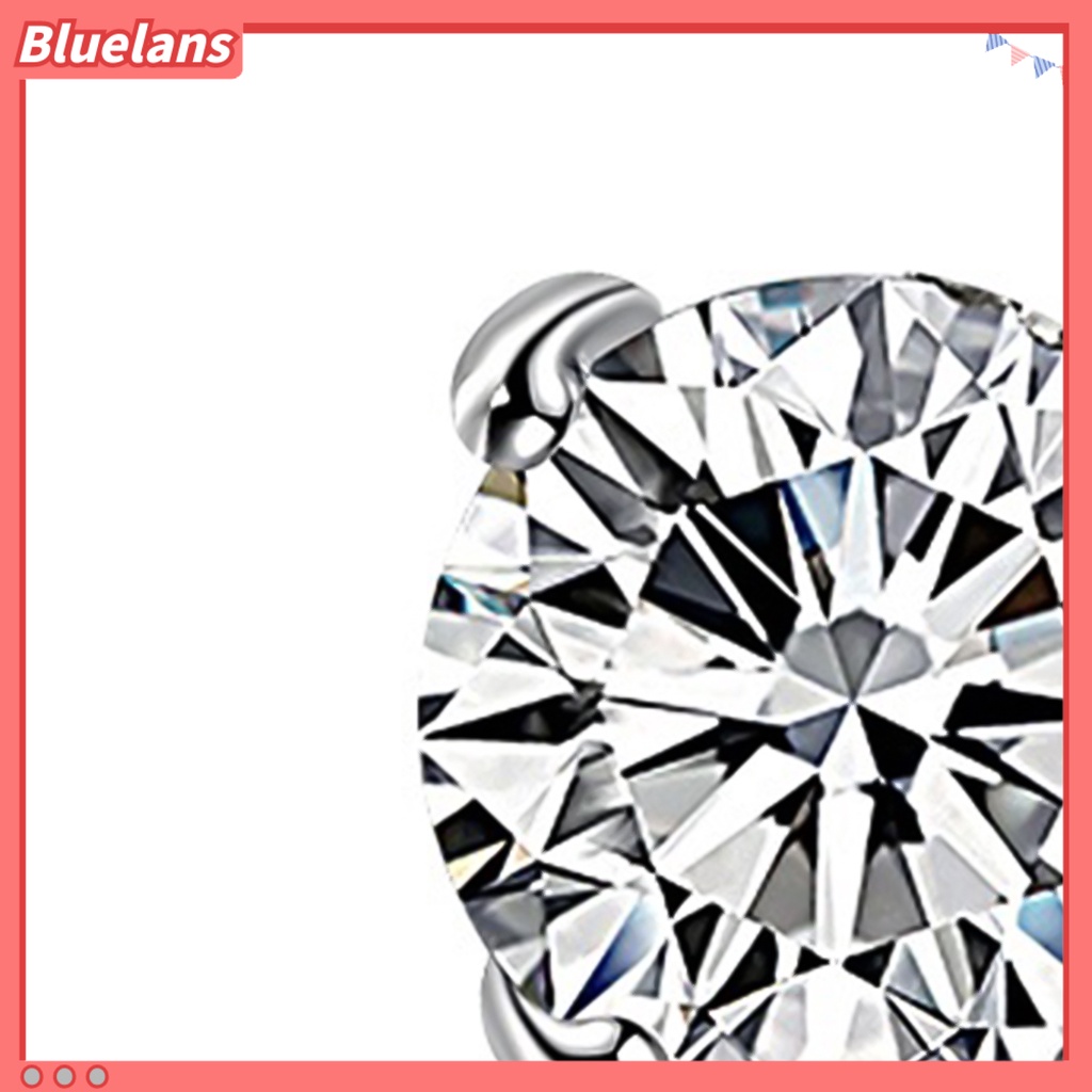 Bluelans Earrings 4 Claws Design Non-Piercing Alloy Magnet Rhinestone Inlaid Ear Stud