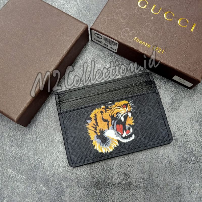 card horder gucci Tiger tempat kartu premium impor