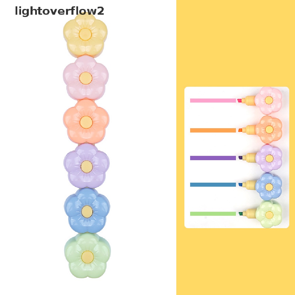 (lightoverflow2) Spidol Manga / Grafiti Fluorescent Untuk Perlengkapan Sekolah