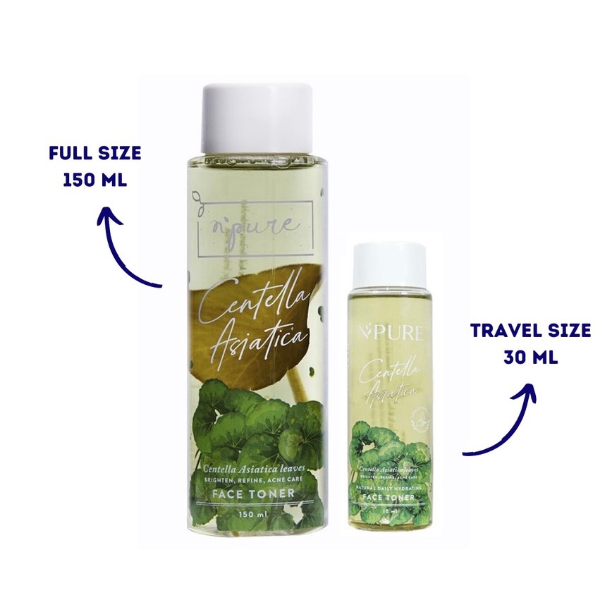 Npure Face Toner Centella Asiatica 30ml 100ml TRAVEL SIZE