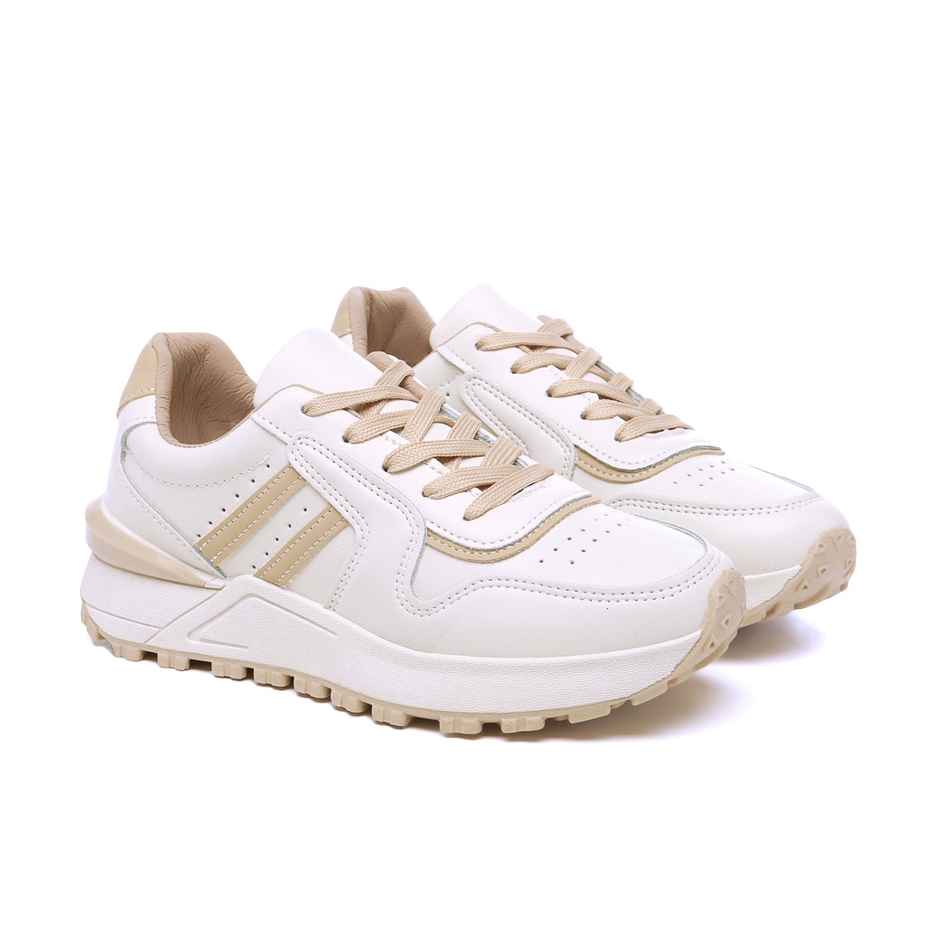 PVN Haechan Sepatu Sneakers Wanita Sport Shoes Cream Cream 503