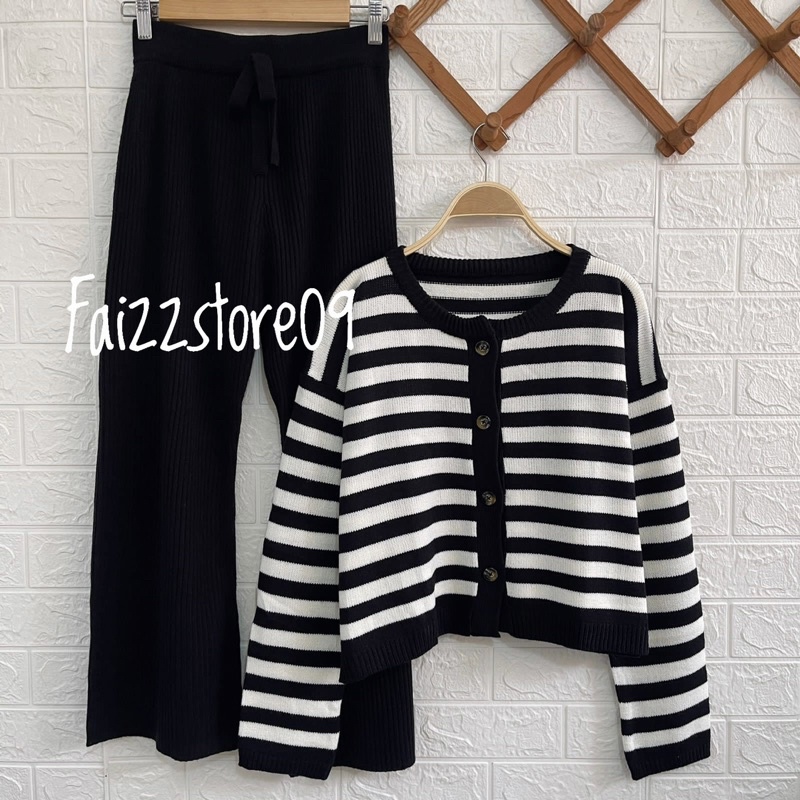 ONESET CARDIGAN BASIC TOP CORLA SETELAN CELANA KULOT