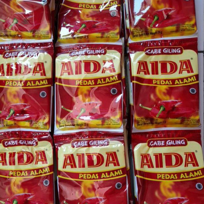 

Cabe bubuk AIDA 25g renceng isi 10pck ㊖