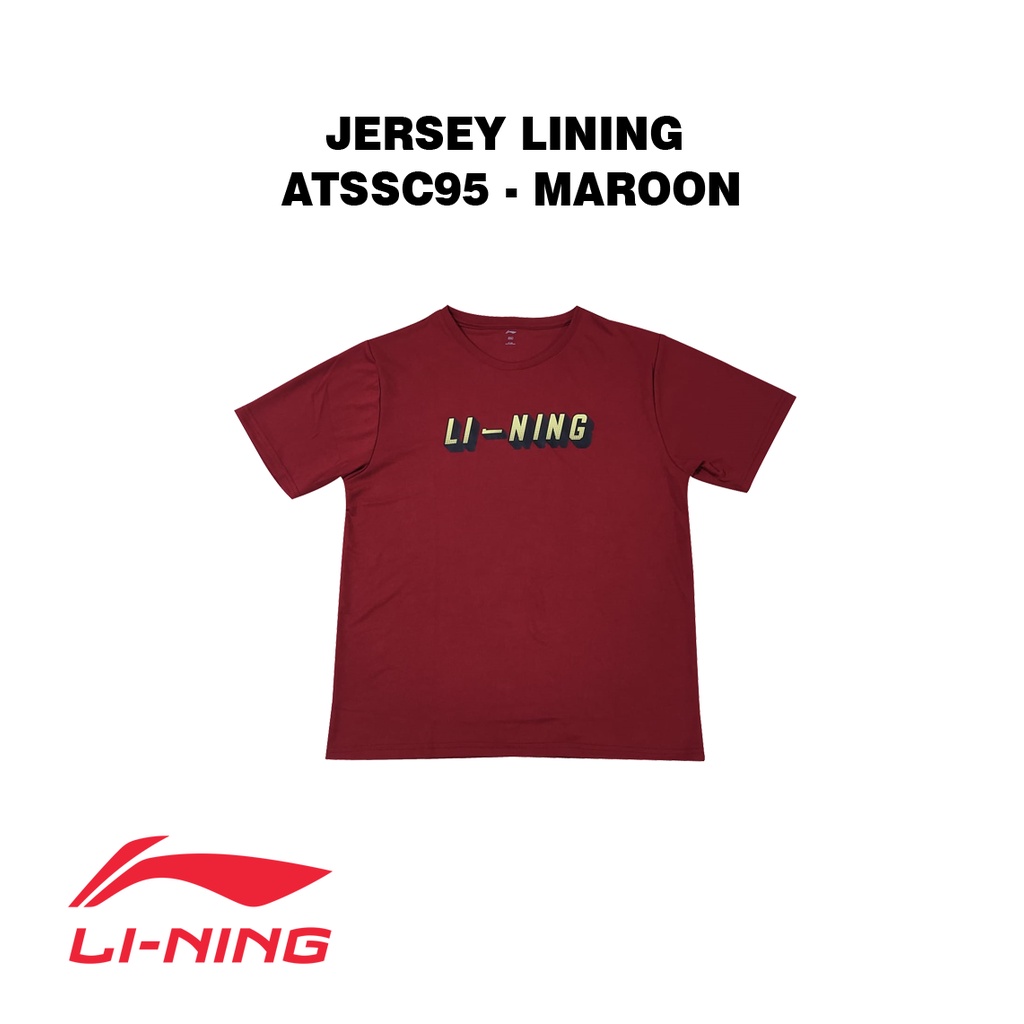 Lining Jersey Badminton Bulutangkis ATSSC95 Maroon Original