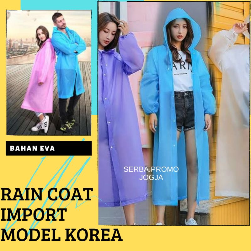 Jas Hujan Ponco Eva Import - Raincoat Korea Murah - Jas Hujan Lightweight Modis kekinian