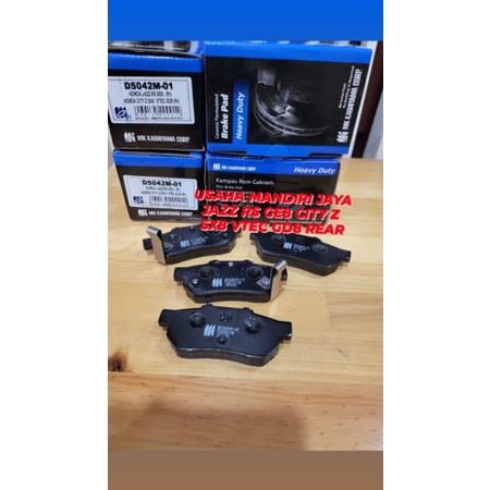 KAMPAS REM BELAKANG BRAKE PAD REAR MK D5042M HONDA JAZZ RS GE8 CITY Z