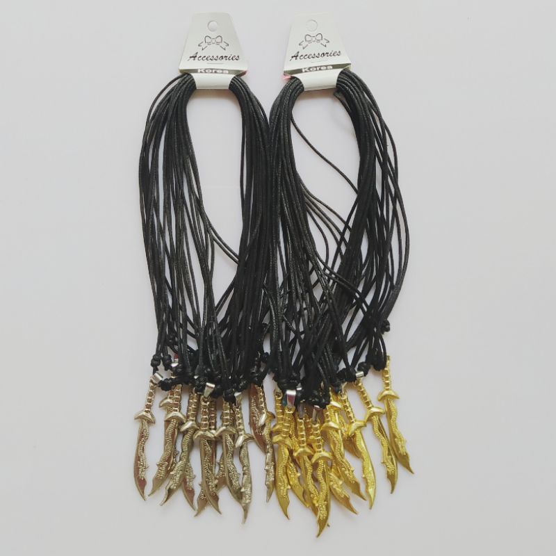 (Perlusin) Kalung Tali Liontin Metal Isi 12pcs