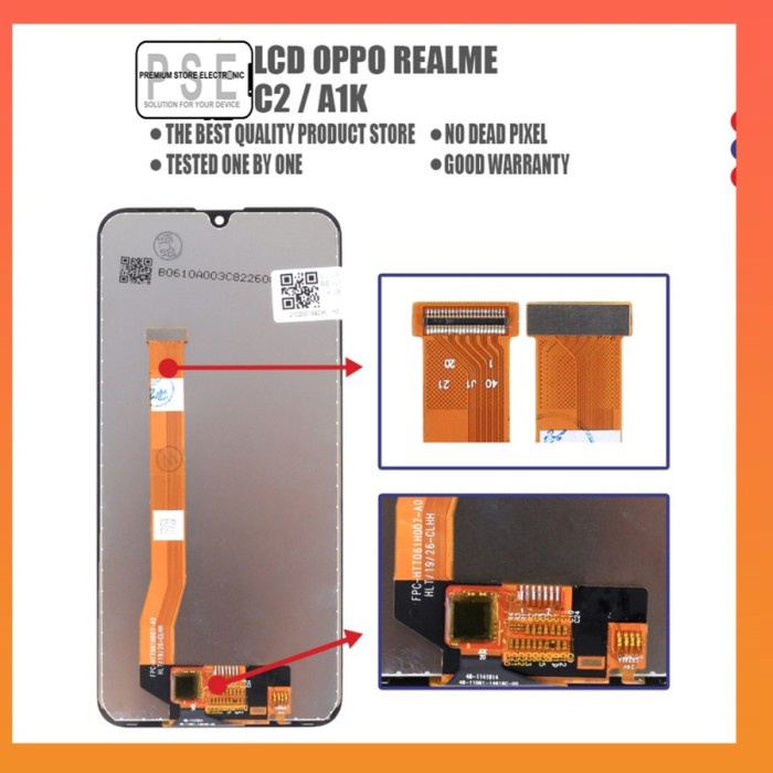 LCD Realme C2 / Oppo A1K High Version ORIGINAL Fullset Touchscreen