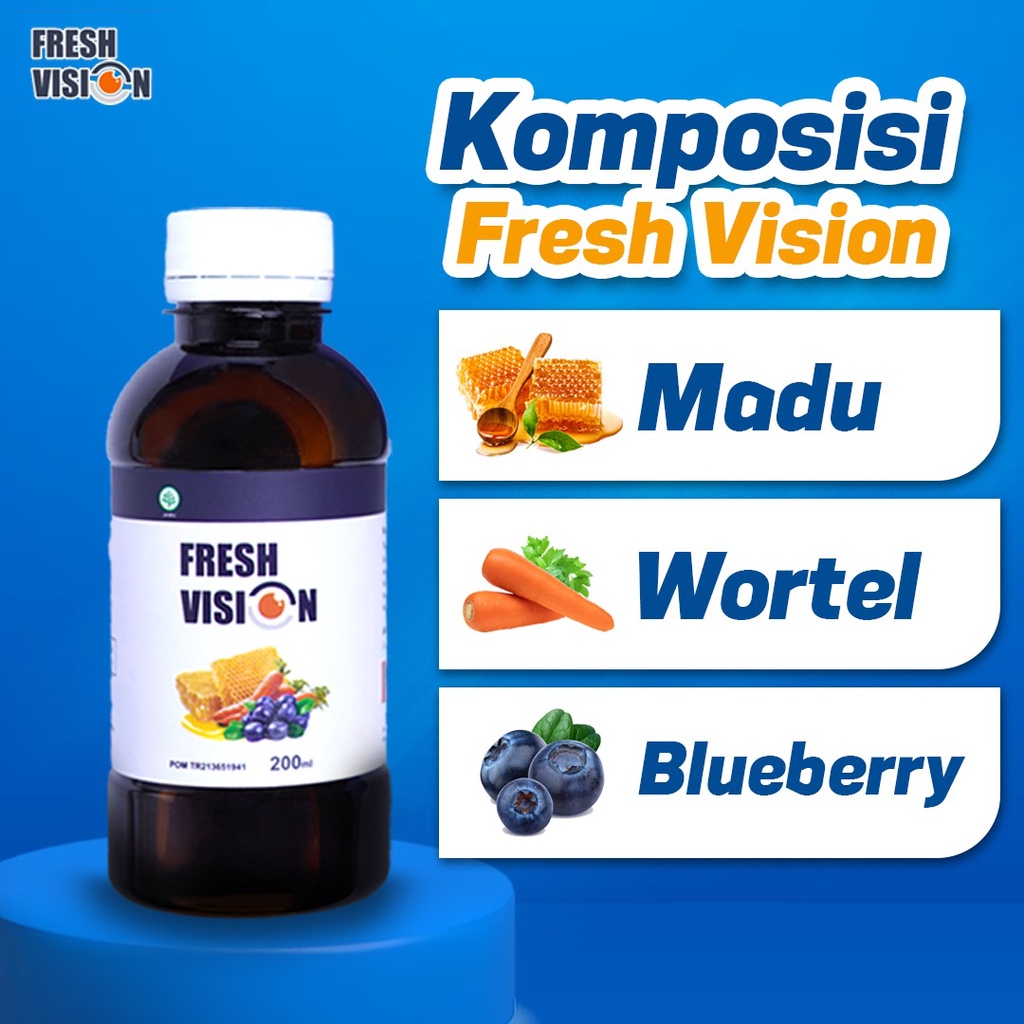 Fresh Vision Paket Bebas Katarak 5 Botol - Madu Nutrisi Atasi Mata Minus Mines Kemerahan Gatal Perih Tajamkan Penglihatan Cegah Katarak Isi 200ml