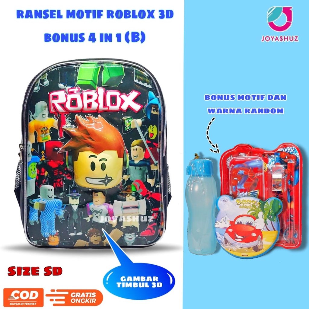 Tas Sekolah Anak Laki-laki Karakter Roblox - Ransel Anak SD - Karakter Roblox - Tas Laki Laki Berbonus - Ransel Roblox Anak - Tas Anak SD Gratis Botol Dan Misting - Tas Anak  Kekinian