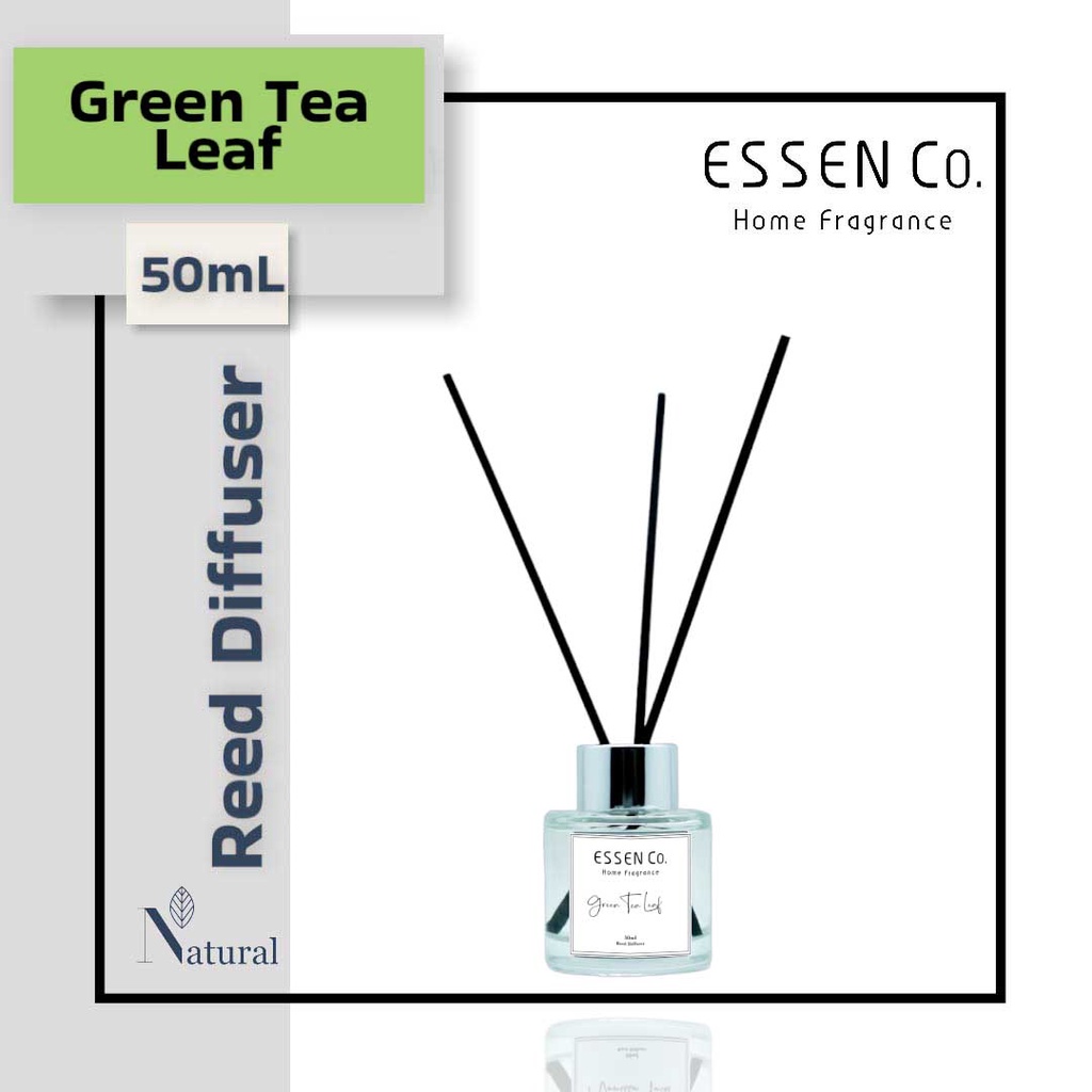 Essen Co Reed Diffuser Aromatherapy Green Tea Leaf Pengharum Pewangi Ruangan Aromaterapi Teh Hijau 50ml