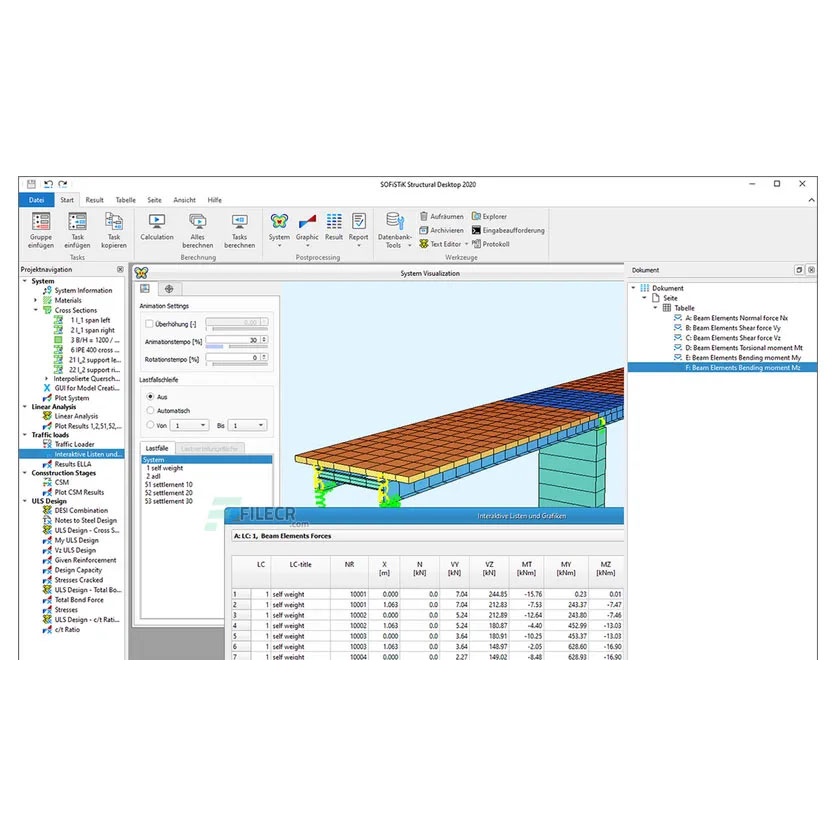 Sofistik Structural Desktop 2023 Full Version Software Design 3D BIM (Building Information Modeling) VariCAD AutoCAD Structural Analysis View