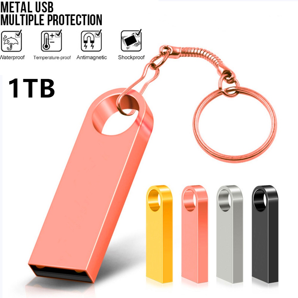 Flash Disk USB 2.0 Kapasitas 1TB Bahan Metal Anti Air