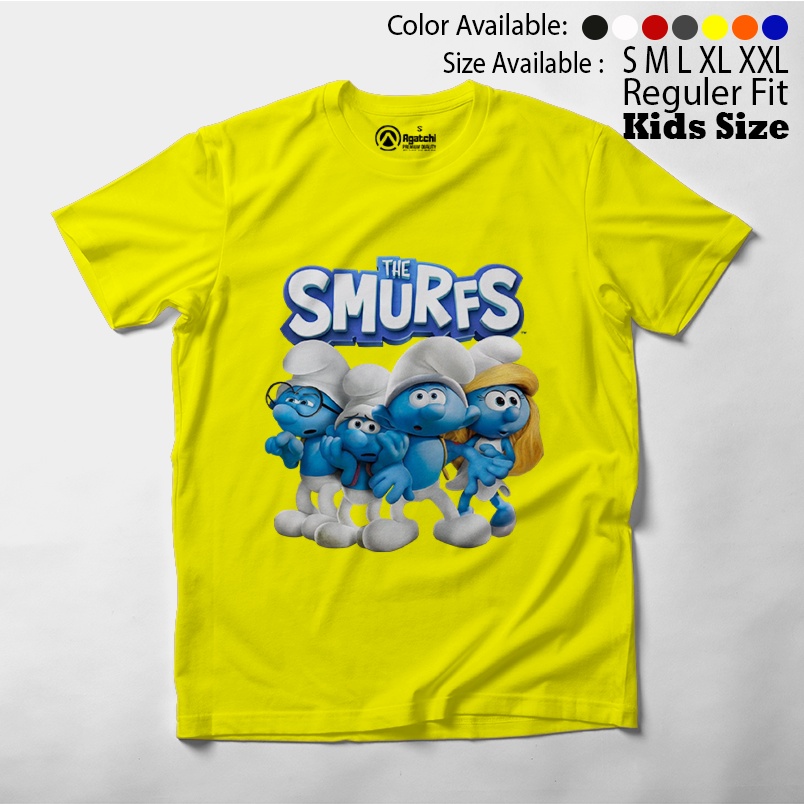 Kaos Atasan Anak Agatchi Motif Smurf