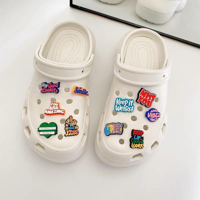 COD Charms Sepatu Motivasional Phrases jibbitz crocs Untuk Aksesoris Pesta Anak Lucu-Totall