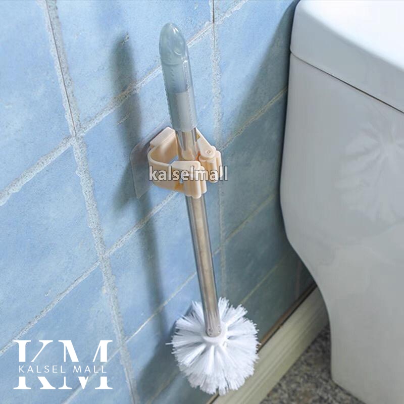 Gantungan Hook Holder Kaitan Penjepit Tempel Sapu Alat Pel Shower Mandi Peralatan Dapur Sutil Spatula Jepitan Dinding Tembok Tanpa Paku ART50