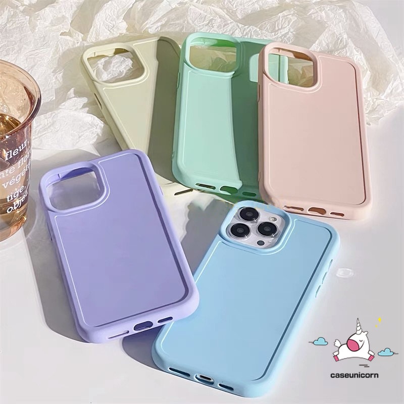 Casing Soft Case Matte Warna Macaron Untuk iPhone 11 7plus XR 8plus 14 13 11 12 Pro MAX X XS MAX 7 8 Plus