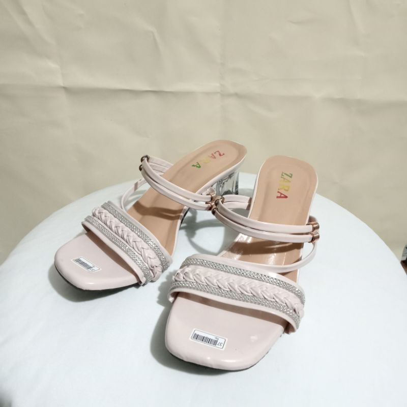 hills wanita 3cm/sepatu hak pesta/sendal hak wanita sepatu hak tali/sepatu hak tahu kaca/ sepatu hak