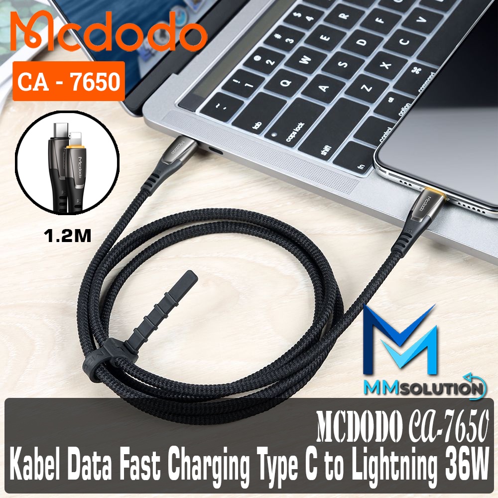 MCDODO CA-765 Kabel Charger Type C To Lightning iPhone Fast Charge 36W