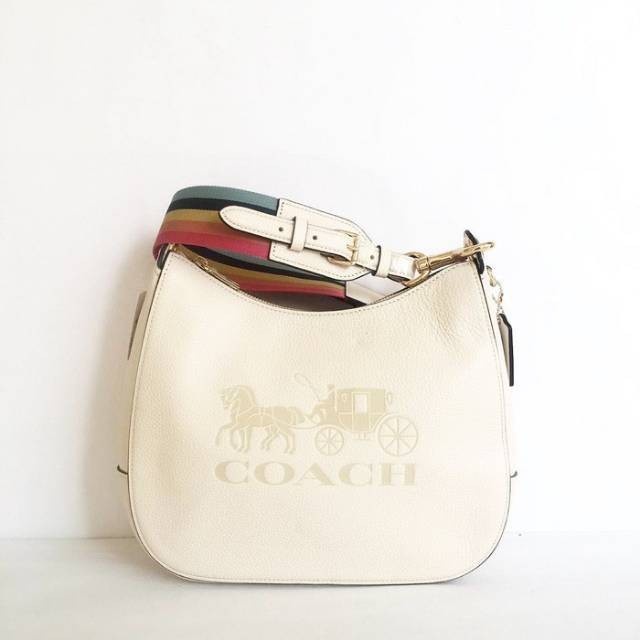 Tas Coach Jes Leather Hobo Original - white