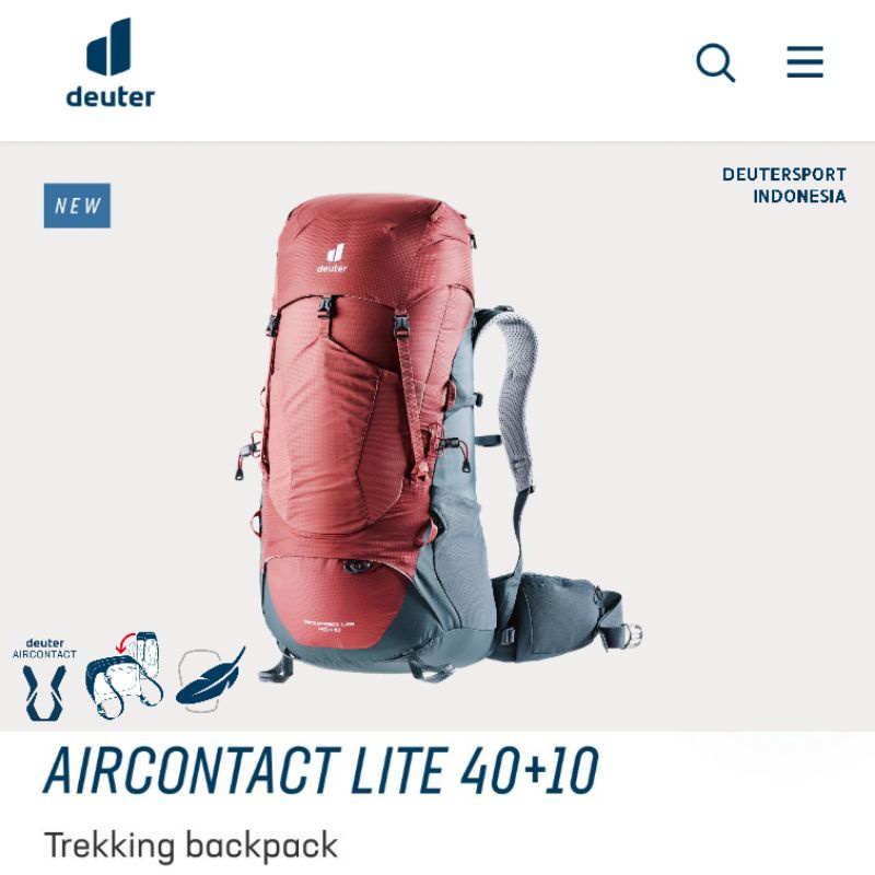 Deuter Aircontact Lite 40 10 Trekking Backpack