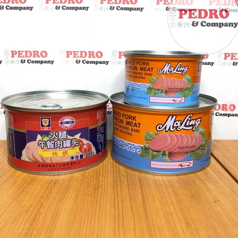 

CodeR7d7C--MaLing Canned pork luncheon meat kecil TTS - daging babi kaleng 170 gr