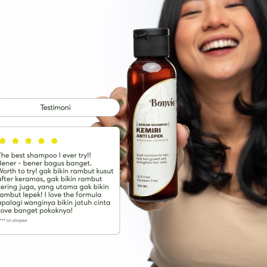 [KODE W7ZDK] (Travel Size) Bonvie Serum Shampoo Anti Lepek Kemiri
