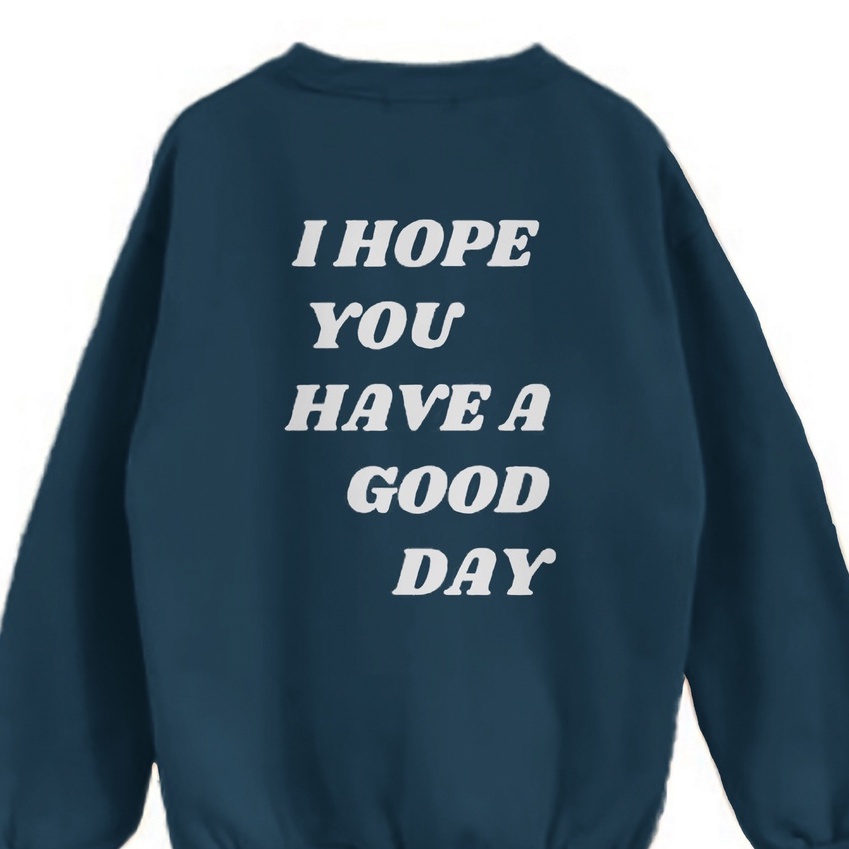 Sweater Wanita Dan Pria i Hope | Korean Style | Bahan Fleece | Allsize | Sablon Bagian Belakang
