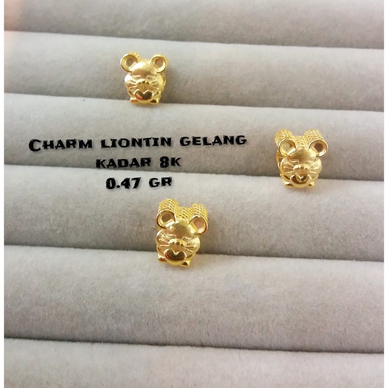 Liontin ringan lucu model kelinci kadar 375 8karat bg