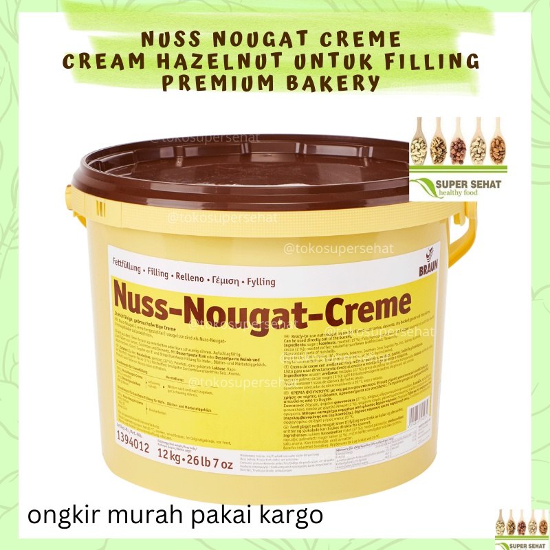

Nuss Nougat Braun Filling Hazelnut 6kg Cream Hazelnut Pasta Hazelnut Selai Hazelnut