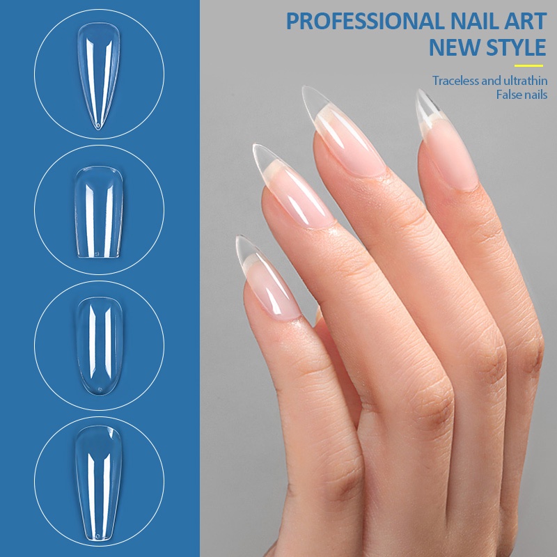 120pcs Kuku Palsu Full Cover Model Pendek Untuk Nail Art