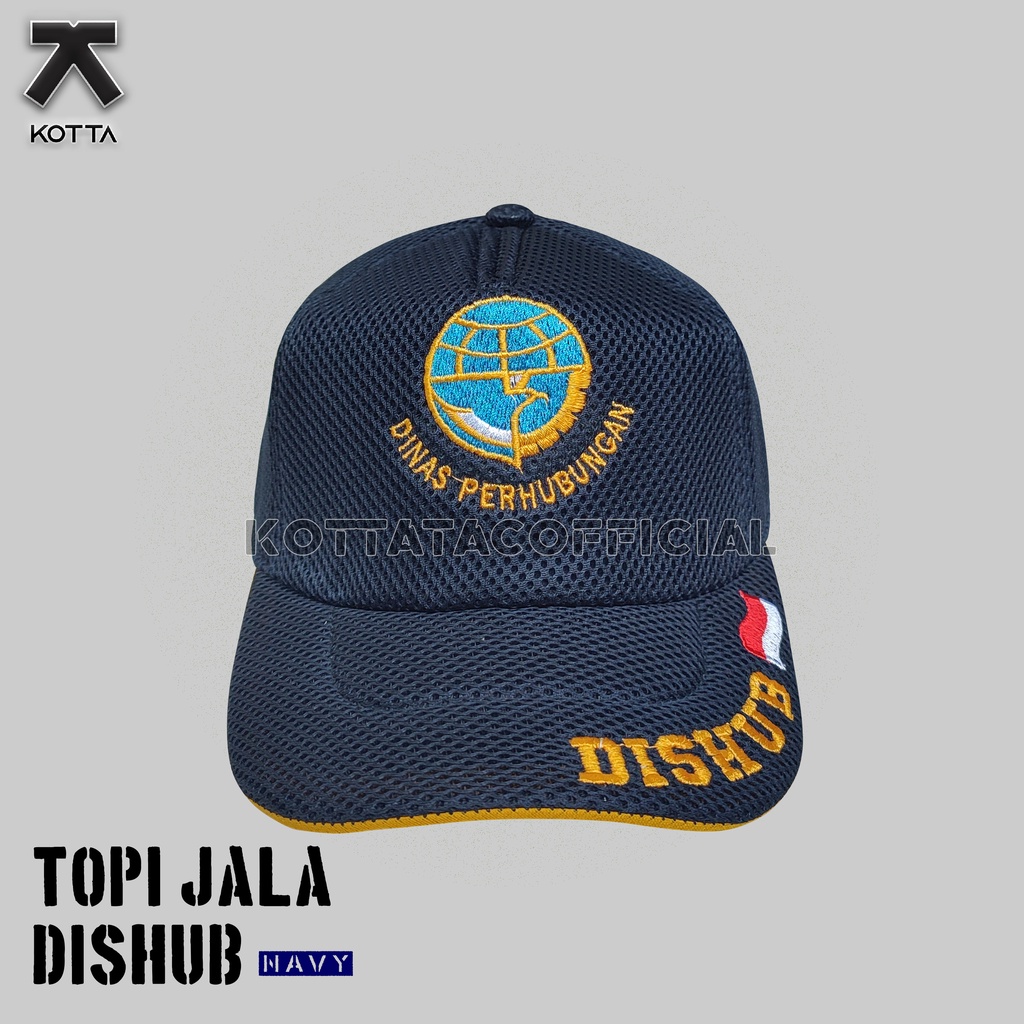 TOPI JARING DISHUB NAVY - TOPI JALA DISHUB - TOPI DINAS PERHUBUNGAN